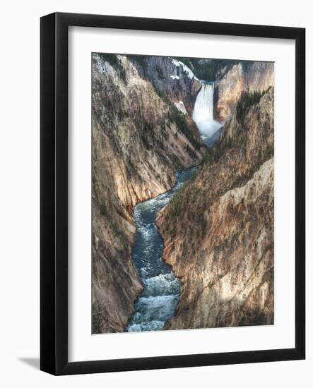 Lower Yellowstone Falls Is the Largest Falls in What Is Considered the Grand Canyon of Yellowstone.-Brad Beck-Framed Photographic Print