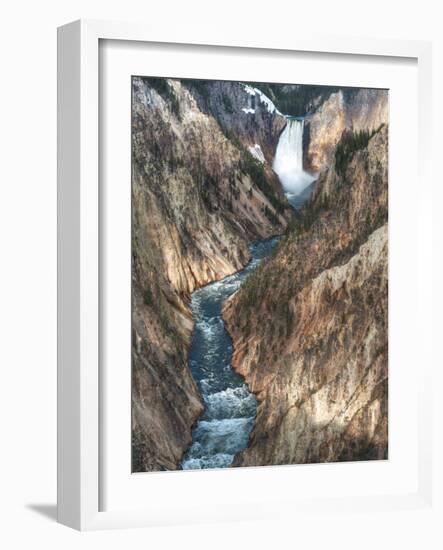 Lower Yellowstone Falls Is the Largest Falls in What Is Considered the Grand Canyon of Yellowstone.-Brad Beck-Framed Photographic Print
