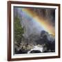 Lower Yosemite Falls, Yosemite Creek, Rainbow, Yosemite National Park, California, Usa-Rainer Mirau-Framed Photographic Print