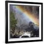 Lower Yosemite Falls, Yosemite Creek, Rainbow, Yosemite National Park, California, Usa-Rainer Mirau-Framed Photographic Print