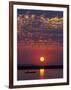 Lower Zambesi National Park, Canoeing on the Zambezi River at Sun Rise under a Mackerel Sky, Zambia-John Warburton-lee-Framed Photographic Print