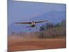 Lower Zambezi National Park, Bush Plane Taking Off from Royal Livingstone Airstrip, Zambia-John Warburton-lee-Mounted Photographic Print