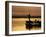 Lower Zambezi National Park, Fly Fishing for Tiger Fish from a Barge on the Zambezi River at Dawn, -John Warburton-lee-Framed Photographic Print