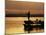 Lower Zambezi National Park, Fly Fishing for Tiger Fish from a Barge on the Zambezi River at Dawn, -John Warburton-lee-Mounted Photographic Print
