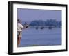 Lower Zambezi National Park, Fly-Fishing for Tiger Fish on the Zambezi River Against a Backdrop of -John Warburton-lee-Framed Photographic Print