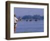 Lower Zambezi National Park, Fly-Fishing for Tiger Fish on the Zambezi River Against a Backdrop of -John Warburton-lee-Framed Photographic Print