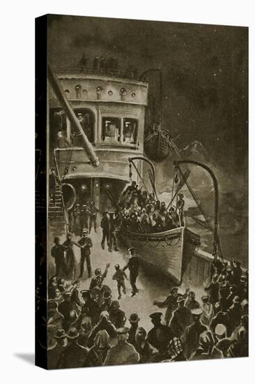 Lowering of the Life-Boats from the Titanic-null-Stretched Canvas