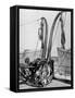 Lowering the Titanic Life Boats-null-Framed Stretched Canvas