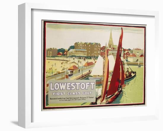 Lowestoft First Class Golf Poster-null-Framed Giclee Print