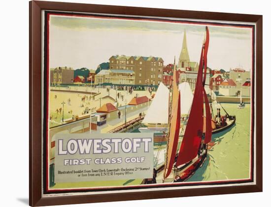 Lowestoft First Class Golf Poster-null-Framed Giclee Print