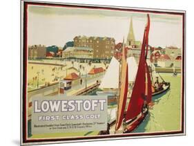 Lowestoft First Class Golf Poster-null-Mounted Giclee Print