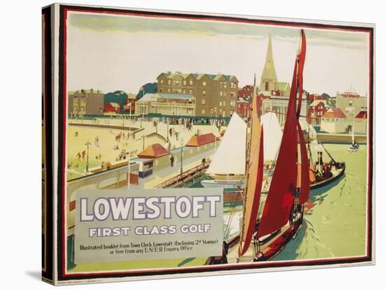 Lowestoft First Class Golf Poster-null-Stretched Canvas