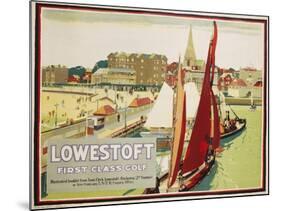 Lowestoft First Class Golf Poster-null-Mounted Giclee Print