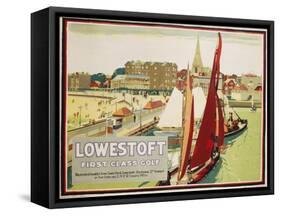 Lowestoft First Class Golf Poster-null-Framed Stretched Canvas