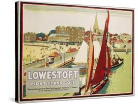 Lowestoft First Class Golf Poster-null-Stretched Canvas