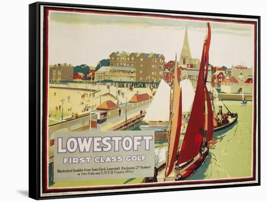 Lowestoft First Class Golf Poster-null-Framed Stretched Canvas