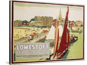 Lowestoft First Class Golf Poster-null-Stretched Canvas