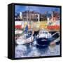 Lowestoft Harbour View-Sylvia Paul-Framed Stretched Canvas