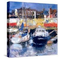 Lowestoft Harbour View-Sylvia Paul-Stretched Canvas