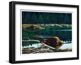 Lowland Beaver-Fred Ludekens-Framed Giclee Print