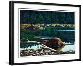 Lowland Beaver-Fred Ludekens-Framed Giclee Print