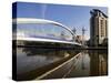 Lowry Bridge over the Manchester Ship Canal, Salford Quays, Greater Manchester, England, UK-Richardson Peter-Stretched Canvas