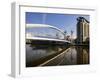 Lowry Bridge over the Manchester Ship Canal, Salford Quays, Greater Manchester, England, UK-Richardson Peter-Framed Photographic Print