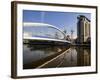 Lowry Bridge over the Manchester Ship Canal, Salford Quays, Greater Manchester, England, UK-Richardson Peter-Framed Photographic Print