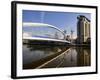 Lowry Bridge over the Manchester Ship Canal, Salford Quays, Greater Manchester, England, UK-Richardson Peter-Framed Photographic Print