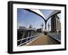 Lowry Bridge over the Manchester Ship Canal, Salford Quays, Greater Manchester, England, UK-Richardson Peter-Framed Photographic Print