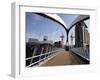 Lowry Bridge over the Manchester Ship Canal, Salford Quays, Greater Manchester, England, UK-Richardson Peter-Framed Photographic Print