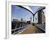 Lowry Bridge over the Manchester Ship Canal, Salford Quays, Greater Manchester, England, UK-Richardson Peter-Framed Photographic Print