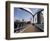 Lowry Bridge over the Manchester Ship Canal, Salford Quays, Greater Manchester, England, UK-Richardson Peter-Framed Photographic Print