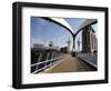 Lowry Bridge over the Manchester Ship Canal, Salford Quays, Greater Manchester, England, UK-Richardson Peter-Framed Photographic Print