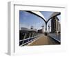 Lowry Bridge over the Manchester Ship Canal, Salford Quays, Greater Manchester, England, UK-Richardson Peter-Framed Photographic Print