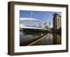 Lowry Bridge over the Manchester Ship Canal, Salford Quays, Greater Manchester, England, UK-Richardson Peter-Framed Photographic Print