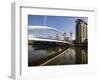 Lowry Bridge over the Manchester Ship Canal, Salford Quays, Greater Manchester, England, UK-Richardson Peter-Framed Photographic Print