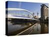 Lowry Bridge over the Manchester Ship Canal, Salford Quays, Greater Manchester, England, UK-Richardson Peter-Stretched Canvas