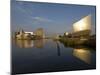 Lowry Centre and Imperial War Museum North, Salford Quays, Manchester, England, United Kingdom-Charles Bowman-Mounted Photographic Print