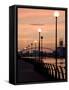 Lowry Footbridge and Canal in the Evening, Salford, Manchester, England, United Kingdom, Europe-Charles Bowman-Framed Stretched Canvas