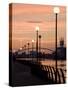 Lowry Footbridge and Canal in the Evening, Salford, Manchester, England, United Kingdom, Europe-Charles Bowman-Stretched Canvas