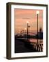 Lowry Footbridge and Canal in the Evening, Salford, Manchester, England, United Kingdom, Europe-Charles Bowman-Framed Photographic Print