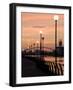 Lowry Footbridge and Canal in the Evening, Salford, Manchester, England, United Kingdom, Europe-Charles Bowman-Framed Photographic Print