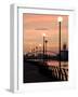 Lowry Footbridge and Canal in the Evening, Salford, Manchester, England, United Kingdom, Europe-Charles Bowman-Framed Photographic Print