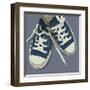 Lowtops (blue on gray)-John Golden-Framed Giclee Print