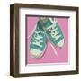 Lowtops (blue on pink)-John Golden-Framed Art Print