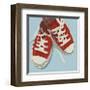 Lowtops (red on blue)-John W^ Golden-Framed Giclee Print