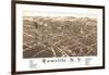 Lowville, New York - Panoramic Map-Lantern Press-Framed Art Print