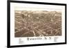 Lowville, New York - Panoramic Map-Lantern Press-Framed Art Print