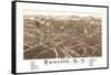 Lowville, New York - Panoramic Map-Lantern Press-Framed Stretched Canvas